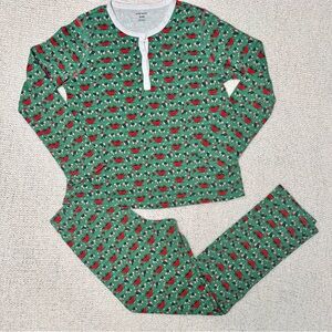 Roller Rabbit Green and Red Animal Print Top